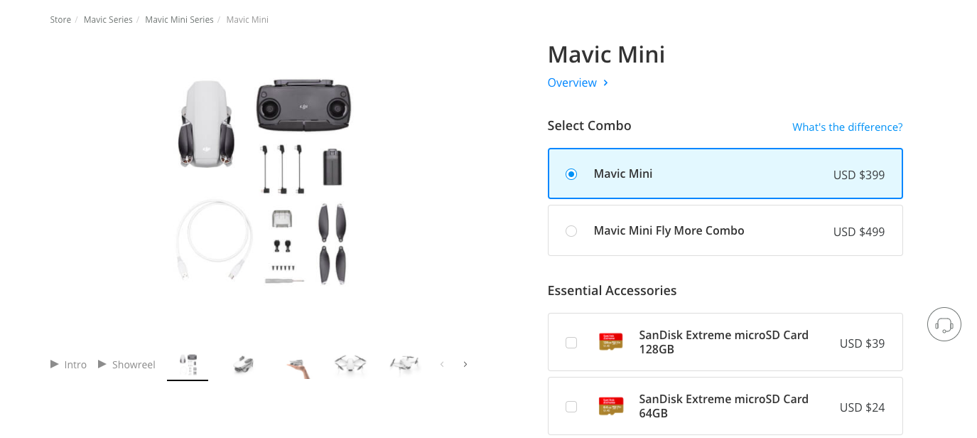 DJI Mavic Mini SD card