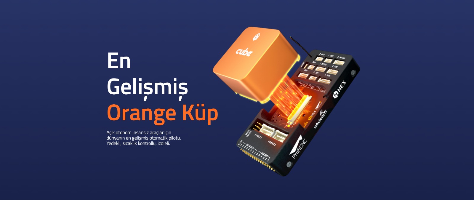 Pixhawk The Cube Orange+ (IMU V8) Standard Set Otopilot Sistemi (ADS-B Carrier Board) Pixhawk The Cube Orange+ (IMU V8) Standard Set Otopilot Sistemi (ADS-B Carrier Board)
